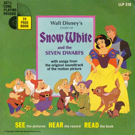 Filmic Light - Snow White Archive: 1966/1968 UK 'Snow White' Read-Along Record LLP 310 (Jean Aubrey)