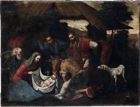 Jacopo Da Ponte Detto Jacopo Bassano Adorazione Dei Pastori Olio Su