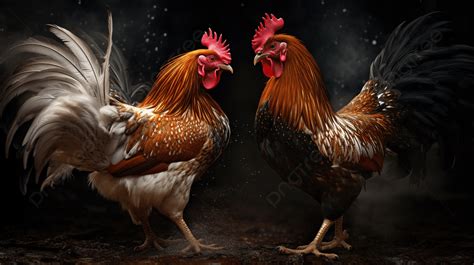 Lacy Roundhead Fighting Roosters 
