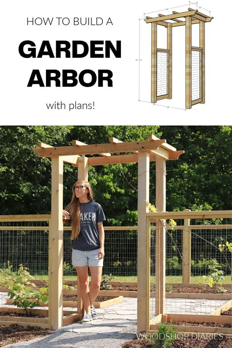 How To Build A Garden Arbor Building Plans With Optional Gate