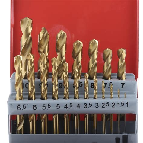 RS PRO RS PRO 19 Piece Twist Drill Bit Set For Metal 10mm Max 1mm