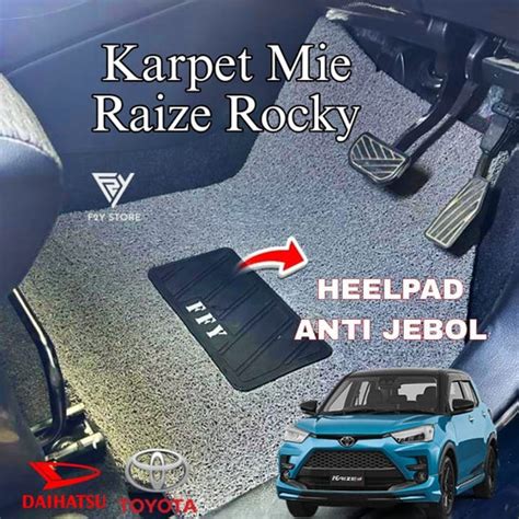 Promo Karpet Mobil Mie Raize Rocky Full Set Bagasi Hijau Matic