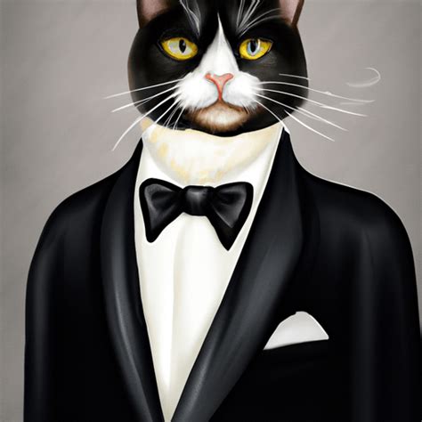 Tuxedo Cat in a Tuxedo · Creative Fabrica