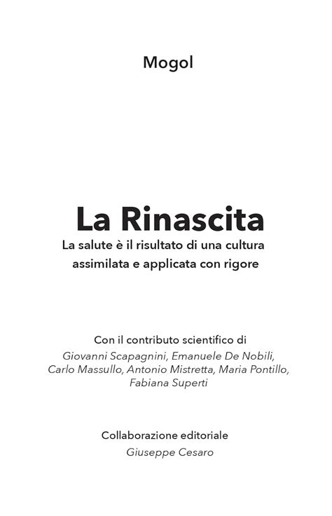 La Rinascita La Salute Il Risultato Di Una Cultura Assimilata E