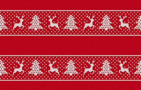 Premium Vector Christmas Seamless Pattern With Deers And Trees Red