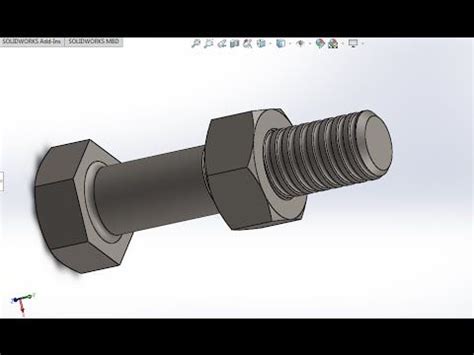 Solidworks Designing Nut Bolt And Simulation