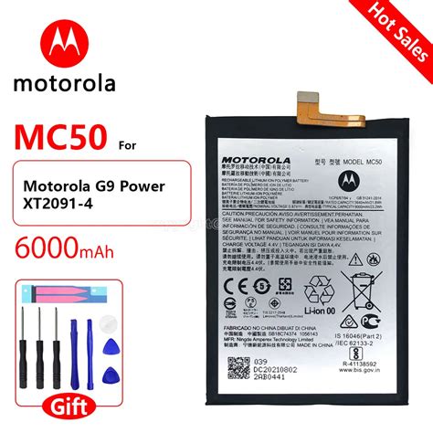 Motorola Bater A Recargable MC50 Original 100 G9 XT2091 4 Power Para