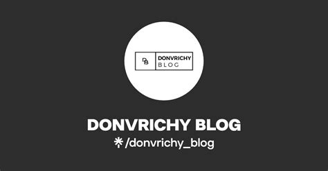 DONVRICHY BLOG Instagram Facebook Linktree