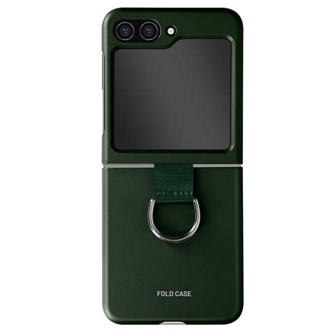 Coque Ring Samsung Galaxy Z Flip Rigide Design Fin Vert Fran Ais