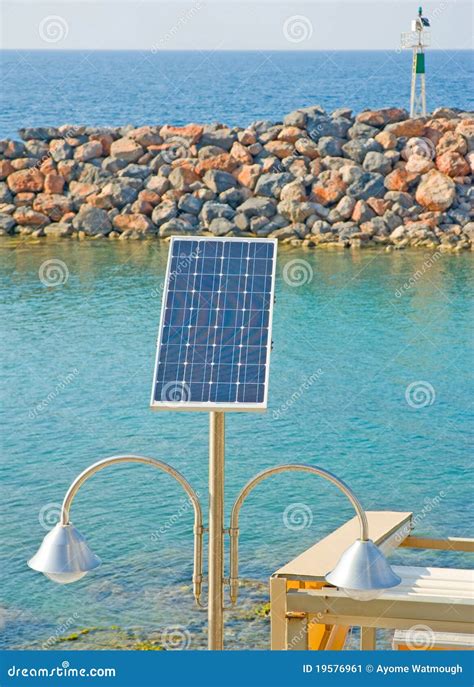 Solar Powered Lighting System. Stock Image - Image of powered ...