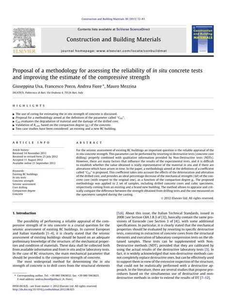 Pdf Proposal Of A Methodology For Assessing The Reliability Of In