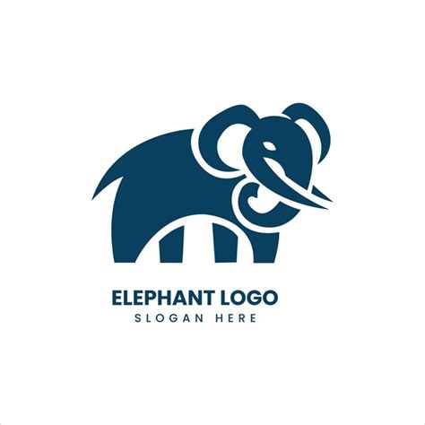 Silhouette Kunst Elefant Logo Vektor Symbol Vorlage Premium Vektor