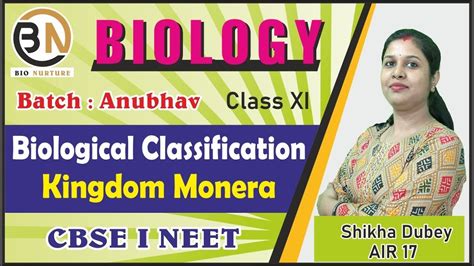 Biological Classification Kingdom Monera Neet Class Xi