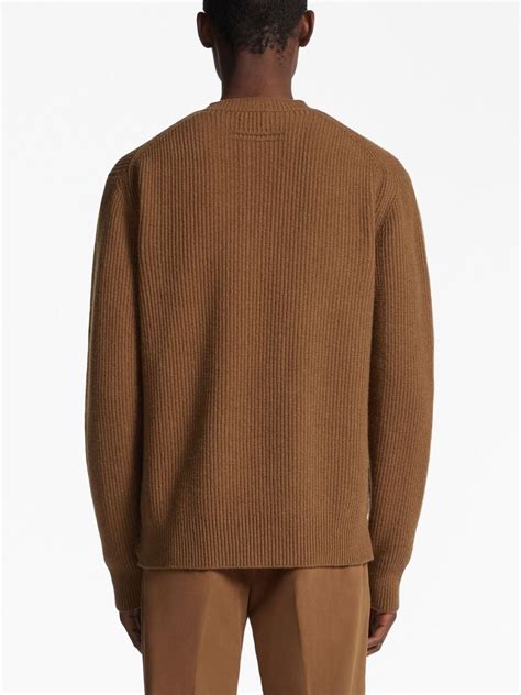 Zegna Oasi Cashmere M Lange Effect Jumper Brown Farfetch