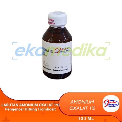 Jual Reagen Amonium Oxalat 1 Trombosit AO 100ml INDO REAGENT Hitung