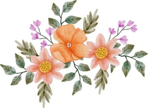 Watercolor Flower Border PNGs for Free Download