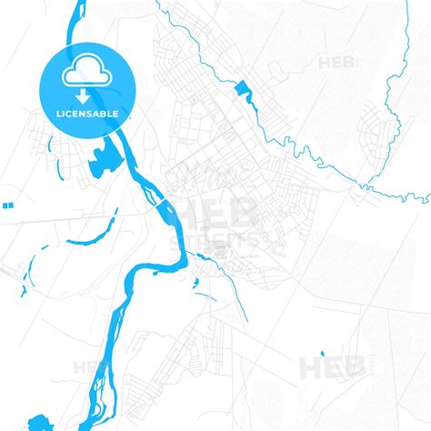ishimbay russia  vector map  water  focus hebstreits