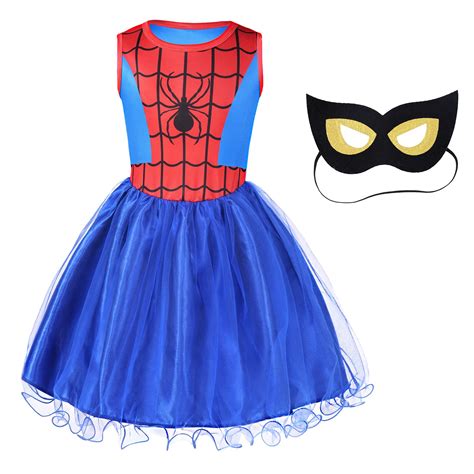 Costum De Supererou Pentru Fete Party Chili Spiderman Marvel Cu