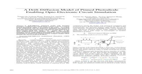 Pdf A Drift Diffusion Model Of Pinned Photodiode Enabling · Pdf Filea