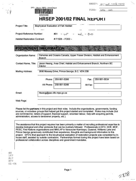 Fillable Online Waves Vagues Dfo Mpo Gc Equivalency Metrics For The