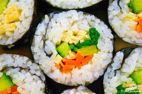 Vegetarian Kimbap Korean Seaweed Rice Roll Gilded Gingerbread