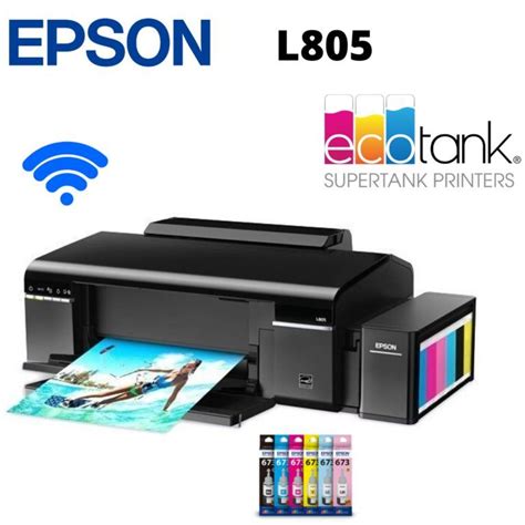 IMPRESORA EPSON ECOTANK L805 WIFI A4 CD DVD 6 COLORES CON TINTA