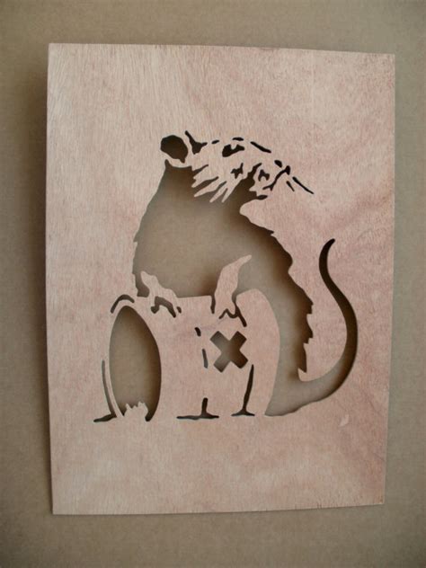 Banksy Toxic Rat Wooden Stencil By Existencil On Etsy Street Art Banksy