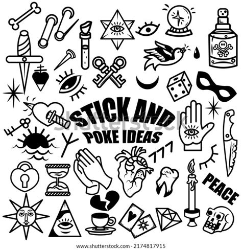 63 Stick Poke Tattoo Images, Stock Photos, 3D objects, & Vectors | Shutterstock