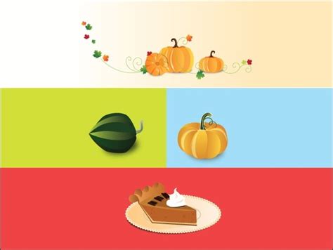 Pumpkins And Cream Cakes Vector Illustration Vectors Images Graphic Art