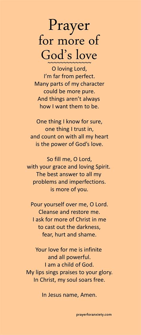 Prayer for more of God’s love | Prayer For Anxiety