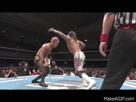 Kazuchika Okada Finisher- Rainmaker on Make a GIF