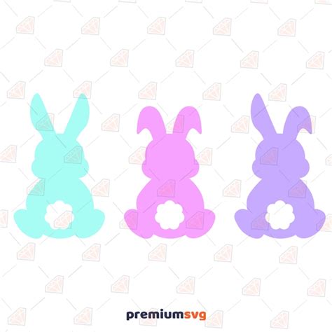 Easter Bunnies SVG Bundle Cute Easter SVG Files PremiumSVG