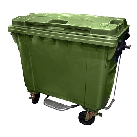 L Mobile Garbage Bin Wheel C W Foot Pedal