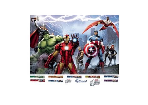 Avengers Assemble Mural Wall Decal | Shop Fathead® for Avengers ...