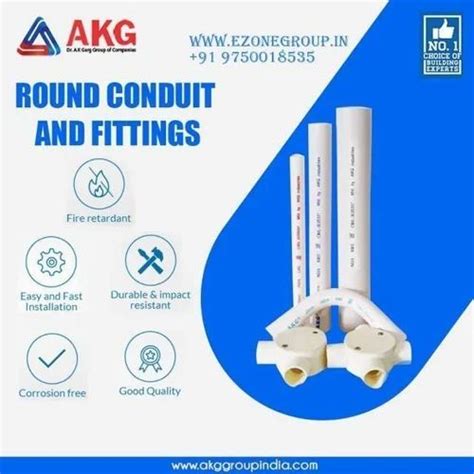 White Akg Pvc Conduit Pipe Type Medium MMS Size 20 Mm At Rs 35