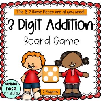 3 Digit Addition Board Game By Anna Rose Creations TpT