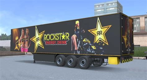 Closed Box Trailer skin Rockstar - Truckers of Europe 3 Skins