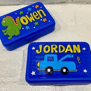 Personalized Pencil Box Hand Painted Etsy