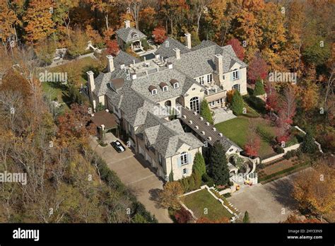 An overhead view of Alan Jackson's Nashville Home in Tennessee Stock ...