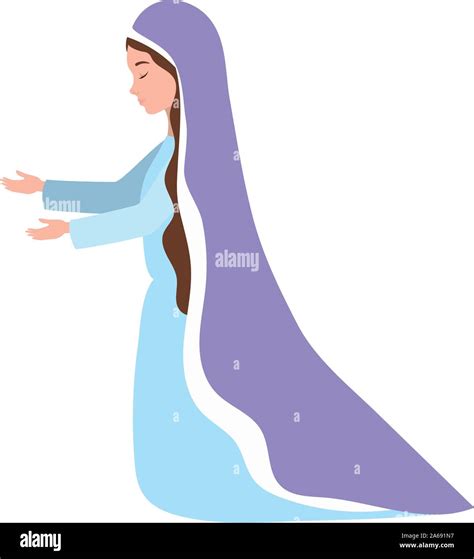 Cute Mary Virgin Manger Characters Stock Vector Image And Art Alamy