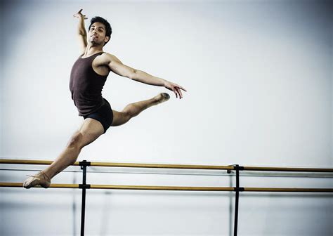 Ballet Dancer Doing Grand Jete Leap by Patrik Giardino