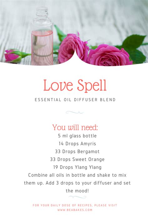 Love Spell Essential Oil Diffuser Recipe Essential Oil Perfumes