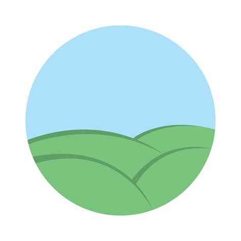 circle green landscape with blue sky logo vector icon illustration design 5541560 Vector Art at ...