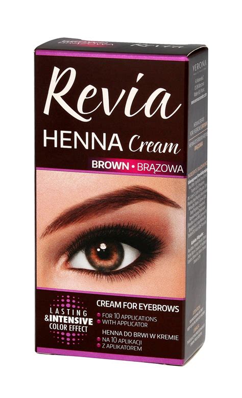 ᐉ Крем-краска для бровей и ресниц Revia HENNA Коричневый