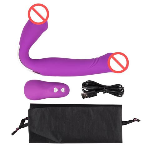 Strapless Strapon Dildo Vibrator Wireless Lesbian Strap On Double