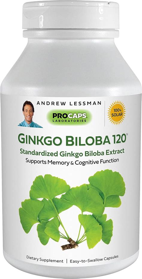 Andrew Lessman Ginkgo Biloba 120 120 Capsules Standardized Extract To Maintain