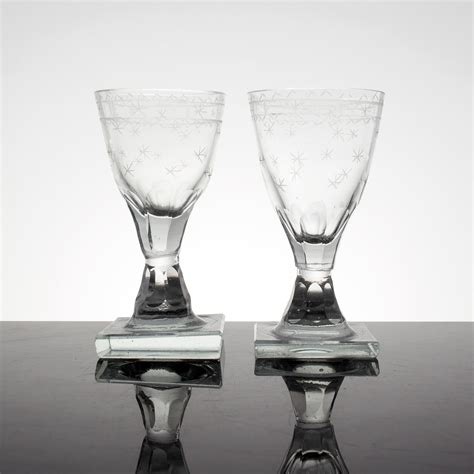 A Set Of 11 Cut And Etched Liquer Glasses 19th Century Bukowskis