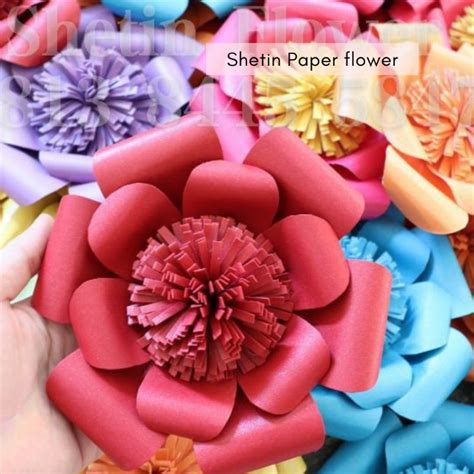 Jual BUNGA BULAT SHETIN Paper Flower Backdrop Ukuran 15 Cm Bunga