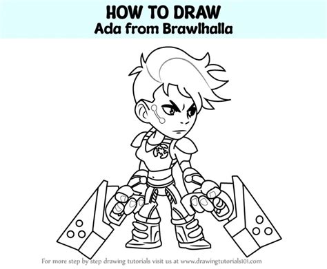 How To Draw Ada From Brawlhalla Brawlhalla Step By Step