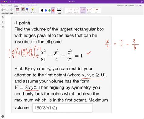 SOLVED Find The Volume Of The Largest Rectangular Box With Edges